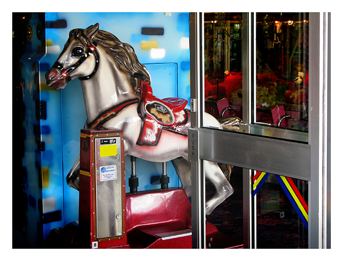 horse ride in funfair at south shields