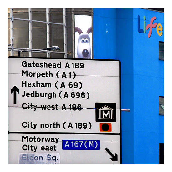 gromitt on wall of life centre newcastle