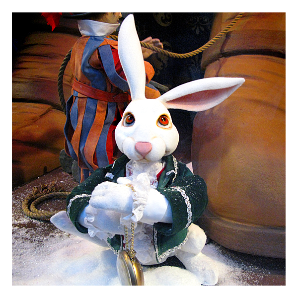 rabbit in fenwicks window, newcastle